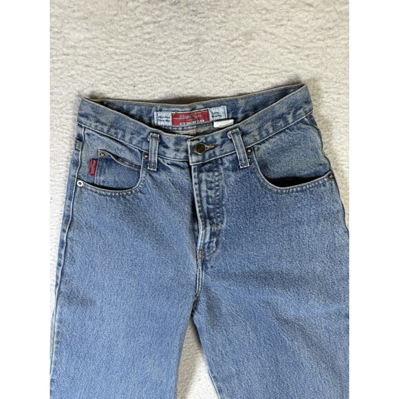 Vintage Road Rags Jeans Womens sz 1/2 25x30 Blue High Rise Medium Wash Denim - Picture 2 of 16